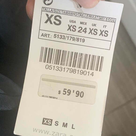 Zara Basics Strapless Cocktail Dress in Charcoal, Size XS - Picture 6 of 6